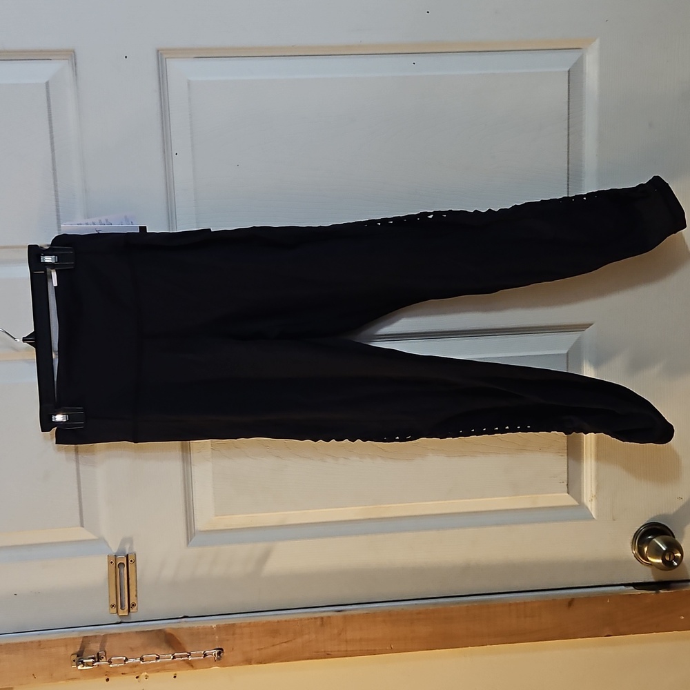 CALIA Women's Inspire Crochet 7/8 Leggings: BLACK: NEW WITH TAGS: SIZE S
